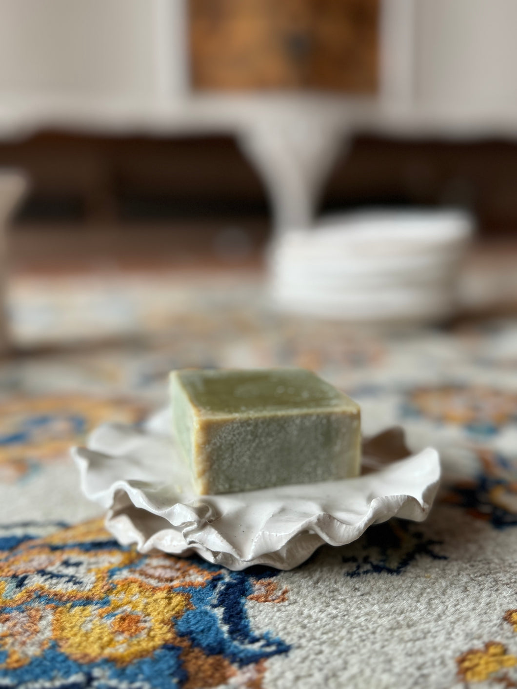 Porta sapone con saponetta all’olio d’oliva