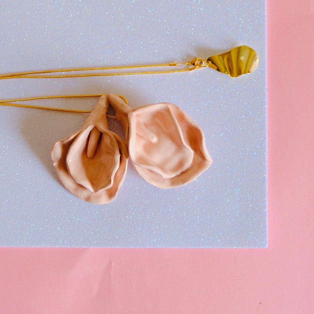 Ciondolo Doppia Calla Rosa